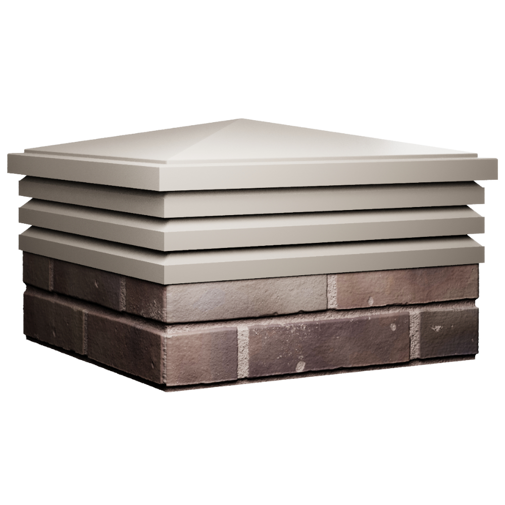 Колпак Zking Бона ХайТек Бежевый на столб 2х2 кирпича (513х513мм) в Слободском фото