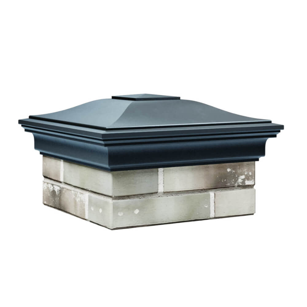 Колпак Zking Монблан Серый на столб 1.5х1.5 еврокирпича 0.7НФ (355х355мм) в Слободском фото