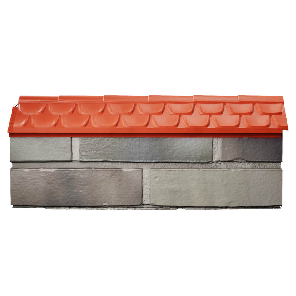 Парапет Zking Эльбрус Красный с посадкой на 0.5 кирпича (130мм) в Слободском фото