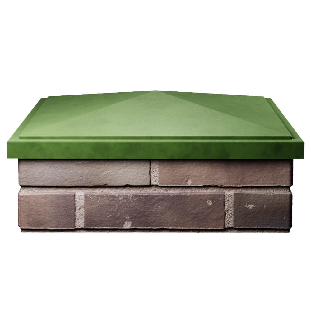 Колпак Zking БонаМоно Зеленый на столб 2х2 кирпича (515х515, 530х530мм) Слободской фото