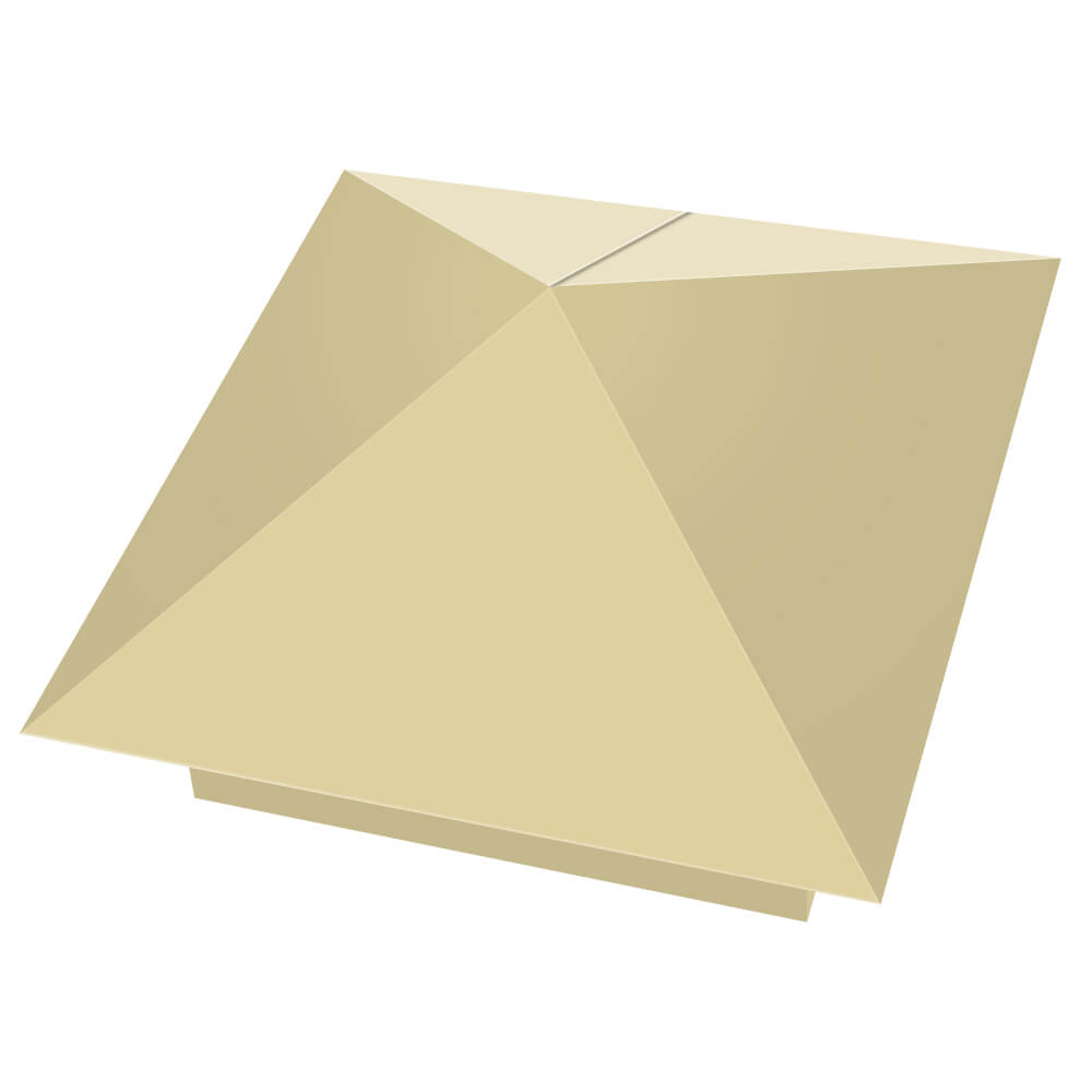 Колпак металлический 400х400мм RAL1014 Бежевый заборный Слободской фото