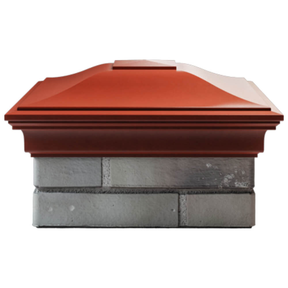 Колпак Zking Монблан Красный на столб 1.5х1.5 кирпича (385х385мм) Слободской фото