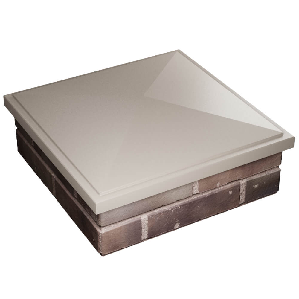 Колпак Zking БонаМоно Бежевый на столб 2х2 кирпича (515х515, 530х530мм) в Слободском фото