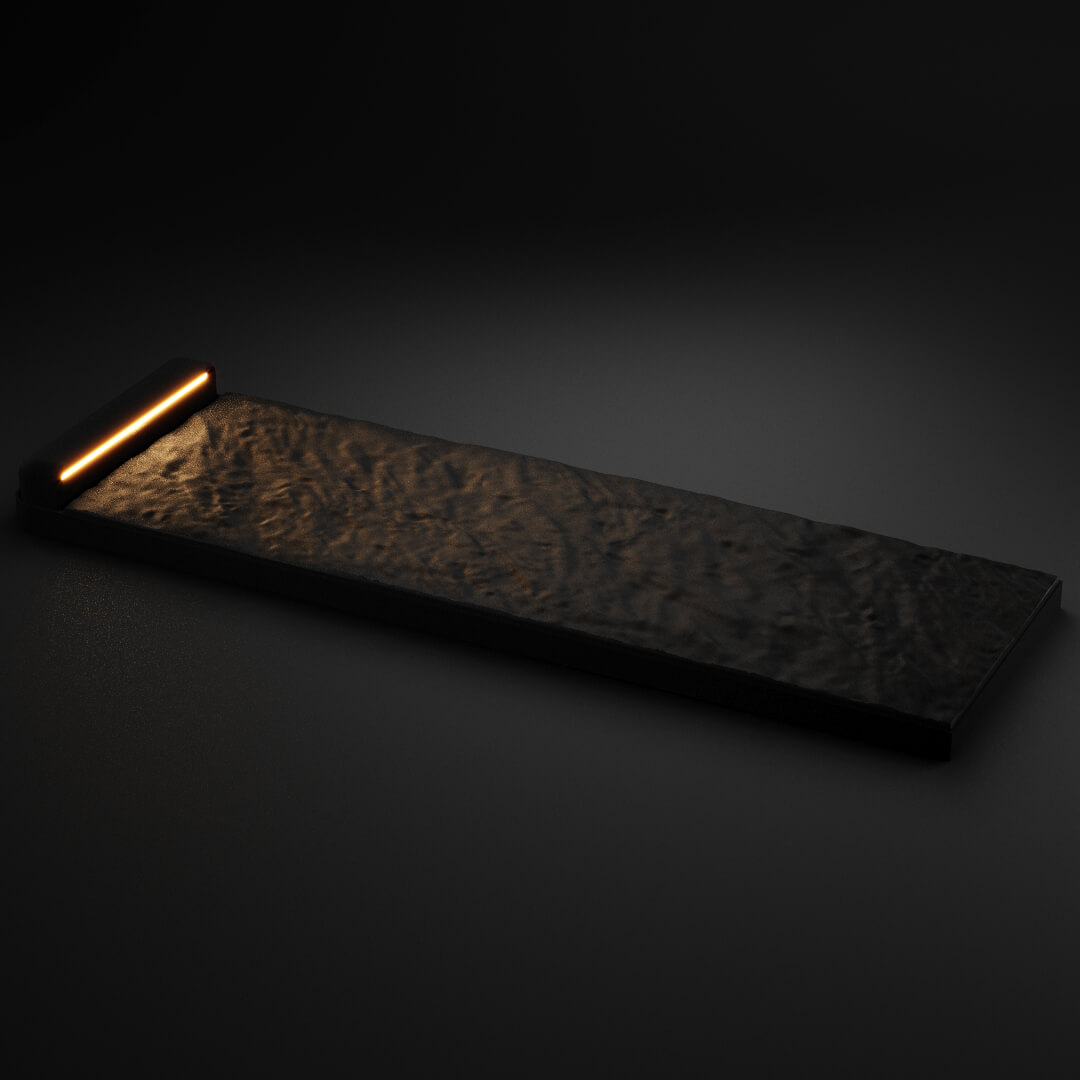 LED Светильник для шаговой плиты STONE Черный Сланец 330х75х98мм в Слободском фото