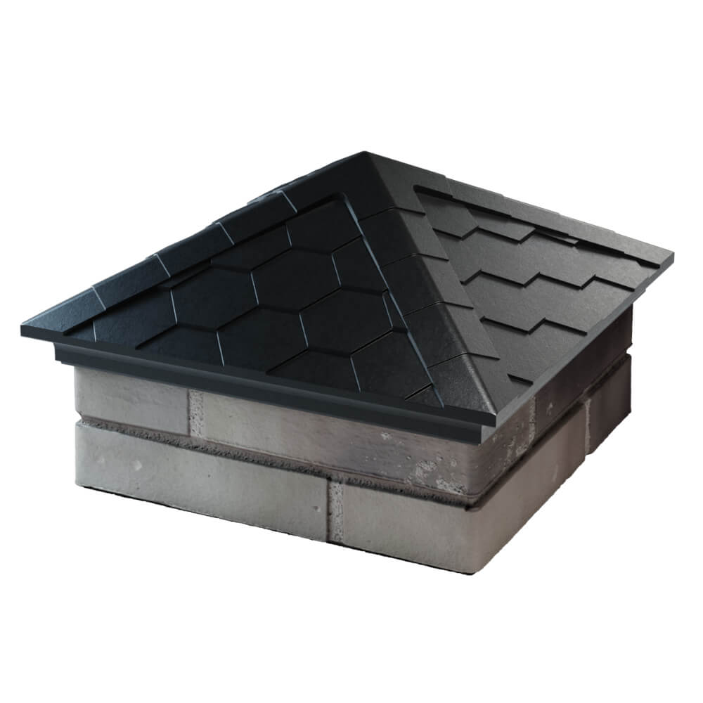 Колпак Zking Эверест Черный на столб 1.5х1.5 кирпича (390х390мм) в Слободском фото