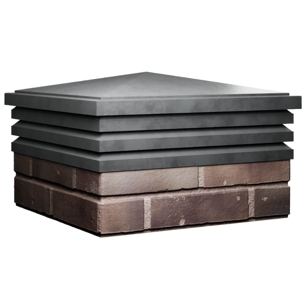 Колпак Zking Бона ХайТек Серый на столб 2х2 кирпича (513х513мм) в Слободском фото