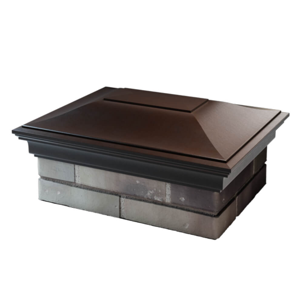 Колпак Zking Монблан Коричневый на столб 2х1.5 кирпича (515х385мм) в Слободском фото