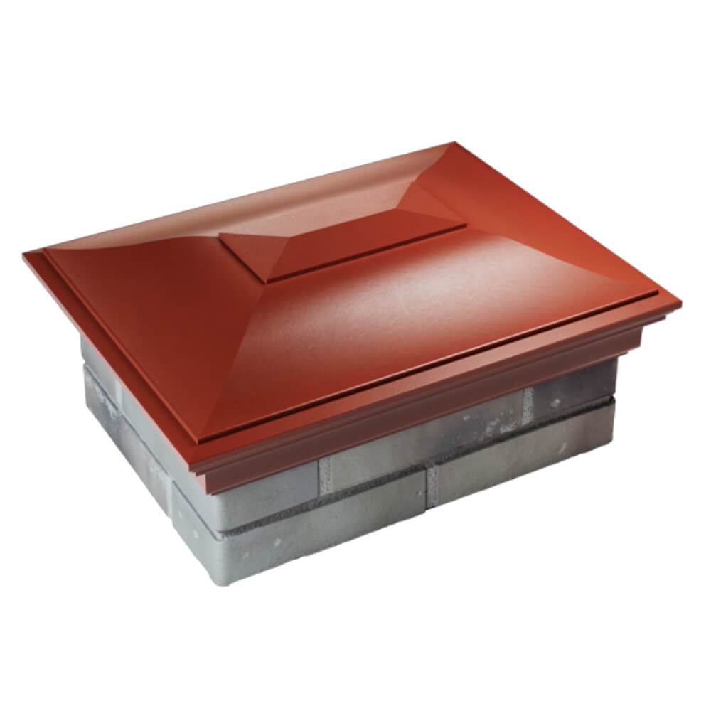 Колпак Zking Монблан Красный на столб 2х1.5 кирпича (515х385мм) Слободской фото