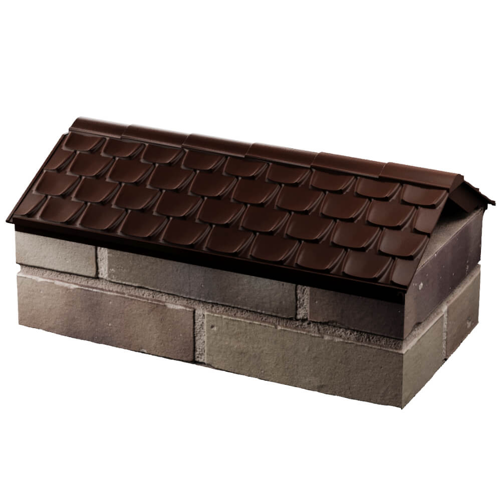 Парапет Zking Эльбрус Коричневый с посадкой на 1 кирпич (255мм) в Слободском фото