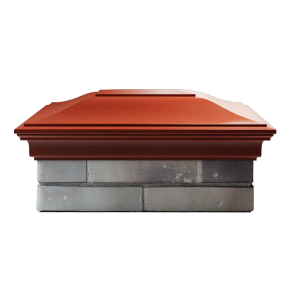 Колпак Zking Монблан Красный на столб 2х1.5 кирпича (515х385мм) в Слободском фото