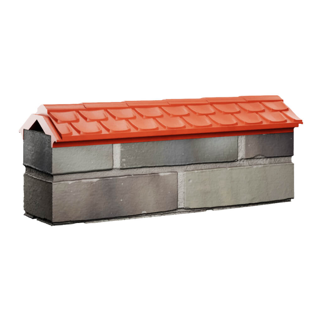 Парапет Zking Эльбрус Красный с посадкой на 0.5 кирпича (130мм) Слободской фото