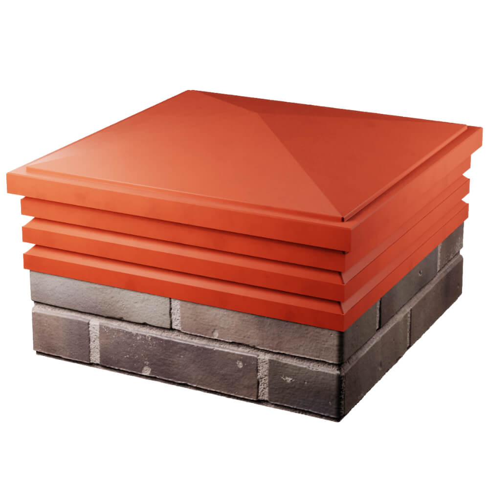 Колпак Zking Бона ХайТек Красный на столб 2х2 кирпича (513х513мм) в Слободском фото