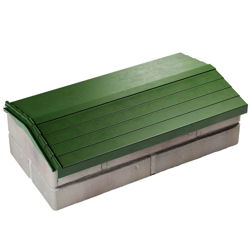 Парапет Zking Бона ХайТек Зеленый с посадкой на 1 кирпич (200/225/255мм) в Слободском фото