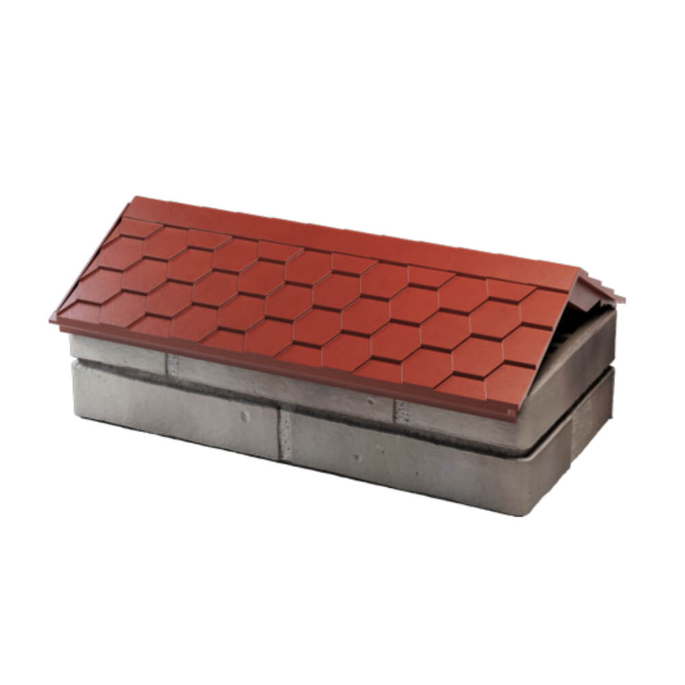 Парапет Zking Эверест Красный с посадкой на 1 кирпич (200/225/255мм) в Слободском фото