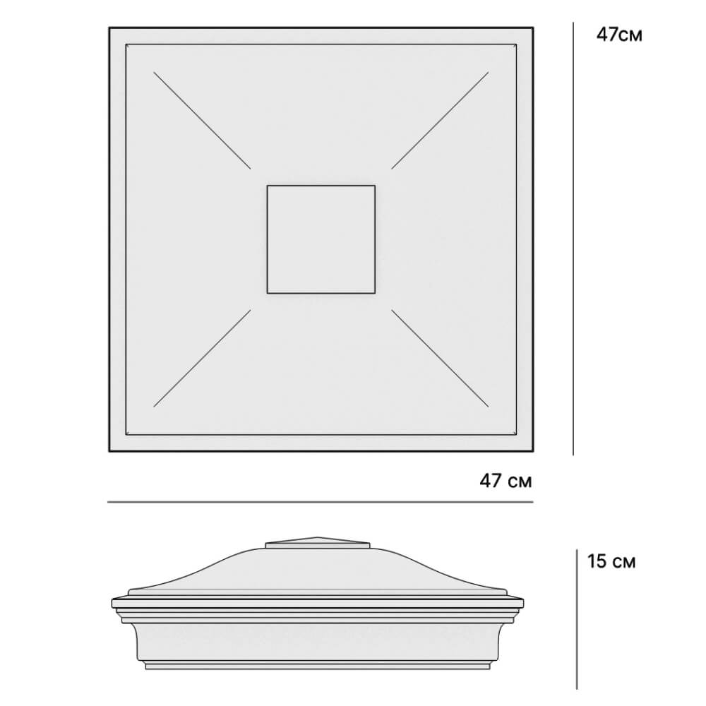 Колпак Zking Монблан Красный на столб 1.5х1.5 кирпича (385х385мм) в Слободском фото