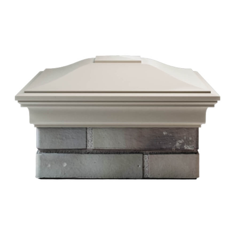 Колпак Zking Монблан Бежевый на столб 1.5х1.5 еврокирпича 0.7НФ (355х355мм) Слободской фото