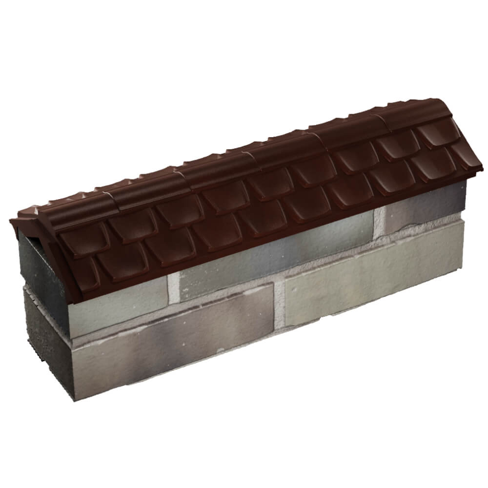 Парапет Zking Эльбрус Коричневый с посадкой на 0.5 кирпича (130мм) в Слободском фото