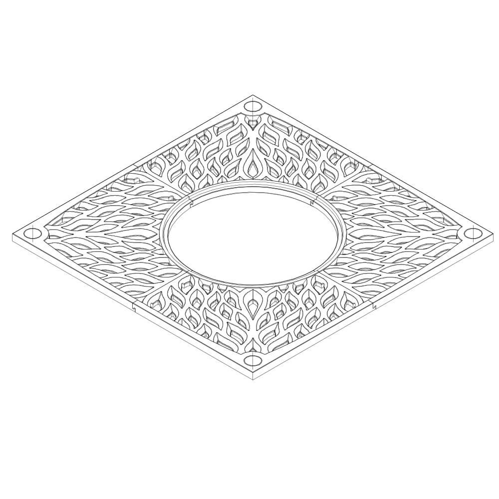 Приствольная решетка для дерева ZKING CRUST 2х2м Черная в Слободском фото