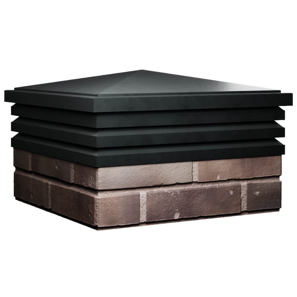 Колпак Zking Бона ХайТек Черный на столб 2х2 кирпича (513х513мм) в Слободском фото