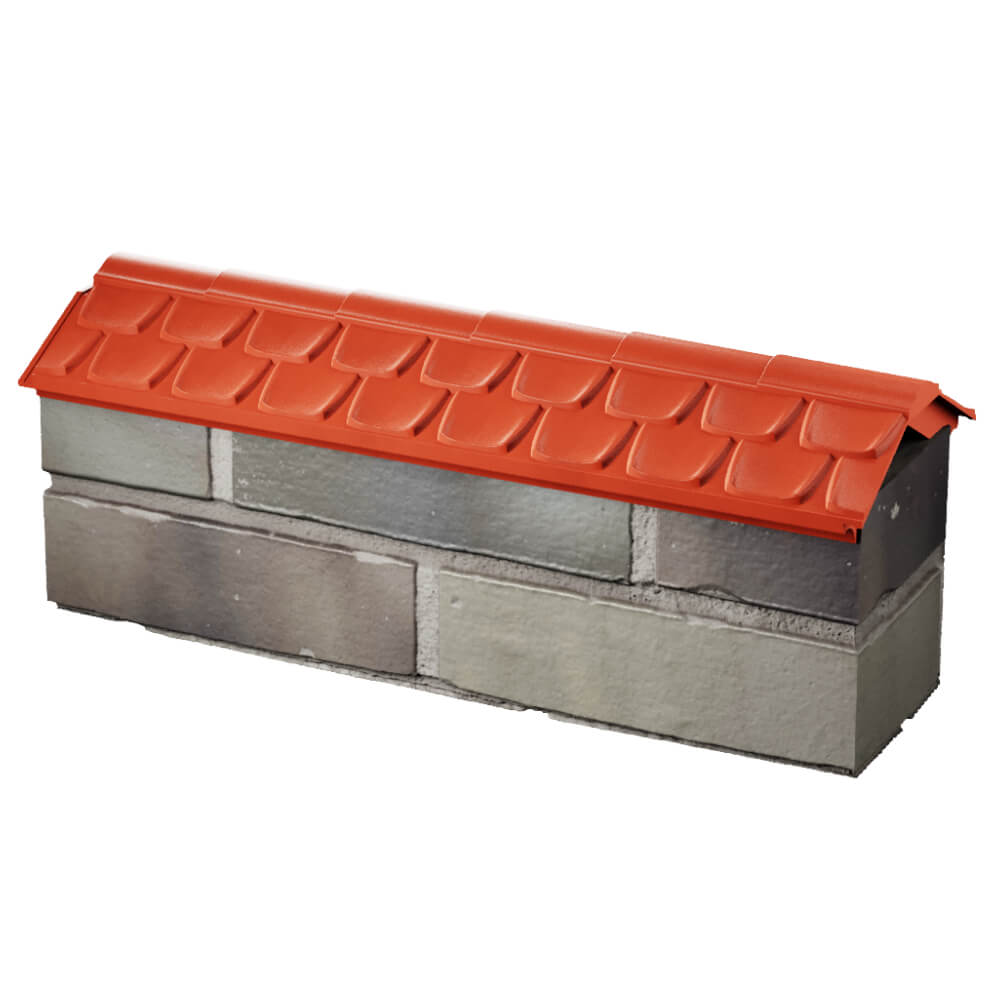 Парапет Zking Эльбрус Красный с посадкой на 0.5 кирпича (130мм) в Слободском фото