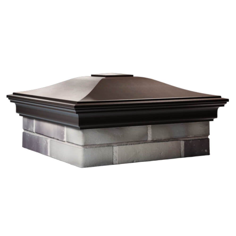 Колпак Zking Монблан Коричневый на столб 2х2 кирпича (515х515мм) в Слободском фото