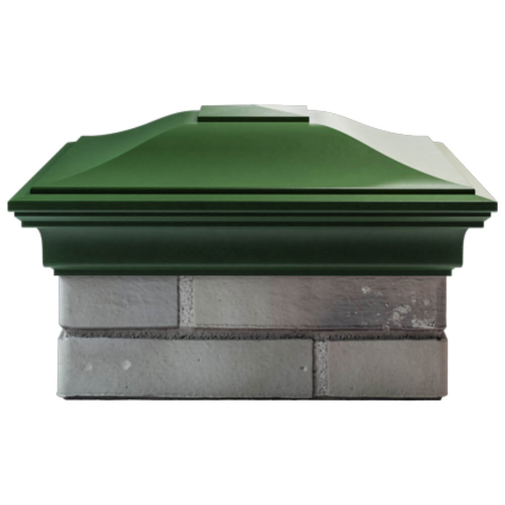 Колпак Zking Монблан Зеленый на столб 1.5х1.5 кирпича (385х385мм) Слободской фото