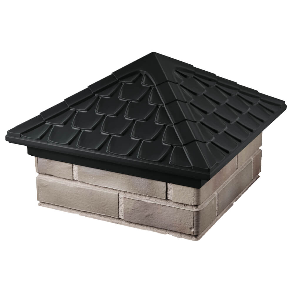 Колпак Zking Эльбрус Черный на столб 1.5х1.5 кирпича (385х385мм) в Слободском фото