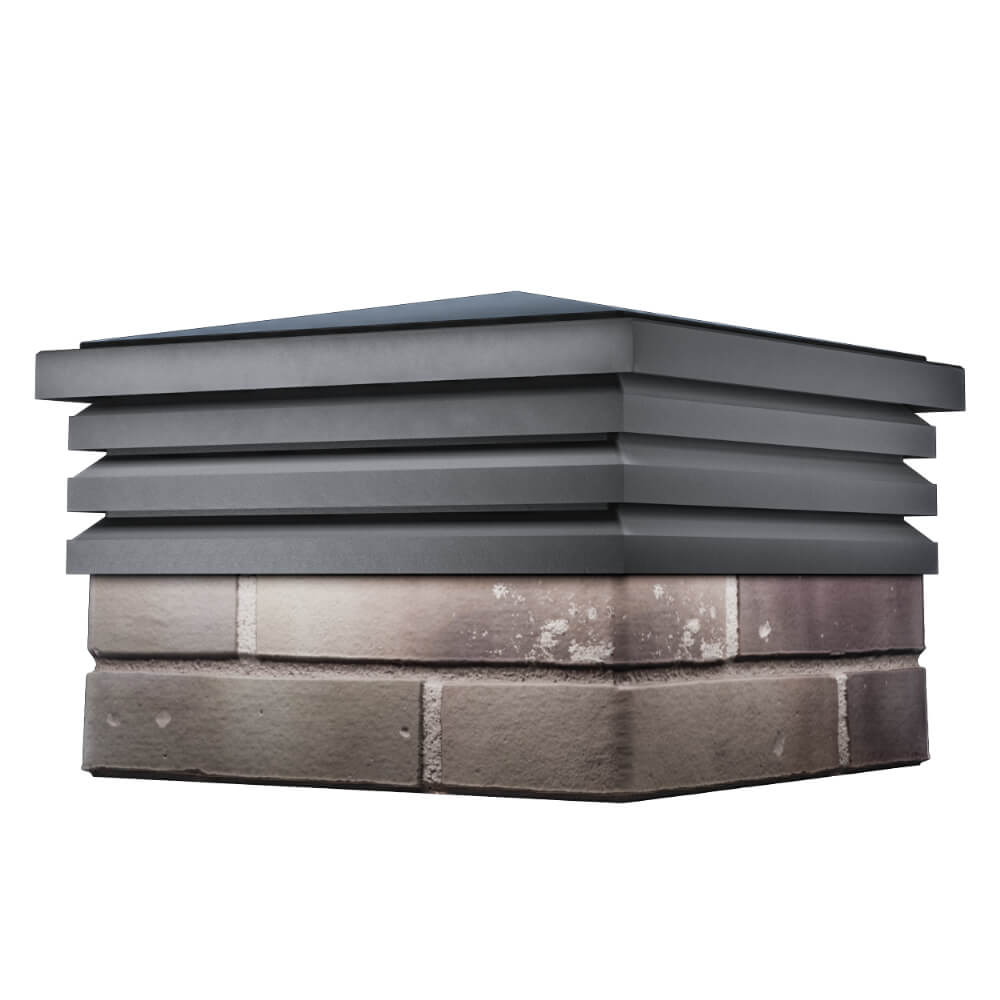 Колпак Zking Бона ХайТек Серый на столб 1.5х1.5 кирпича (385х385мм) в Слободском фото