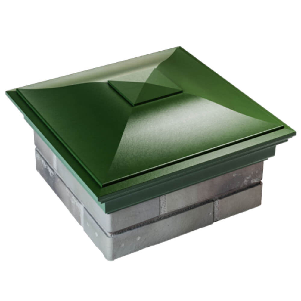 Колпак Zking Монблан Зеленый на столб 1.5х1.5 кирпича (385х385мм) в Слободском фото