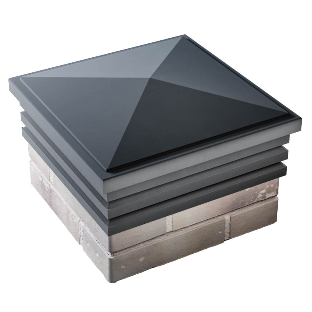 Колпак Zking Бона ХайТек Серый на столб 1.5х1.5 кирпича (385х385мм) в Слободском фото