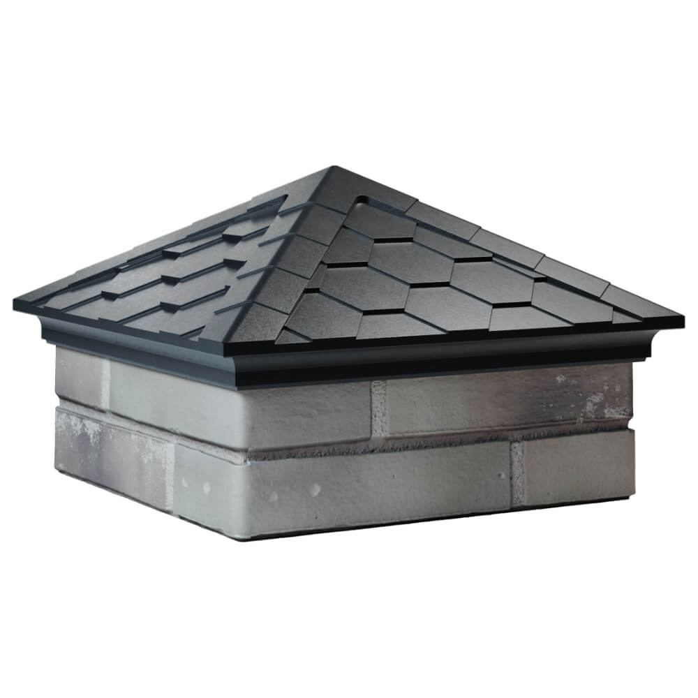 Колпак Zking Эверест Черный на столб 1.5х1.5 кирпича (390х390мм) в Слободском фото