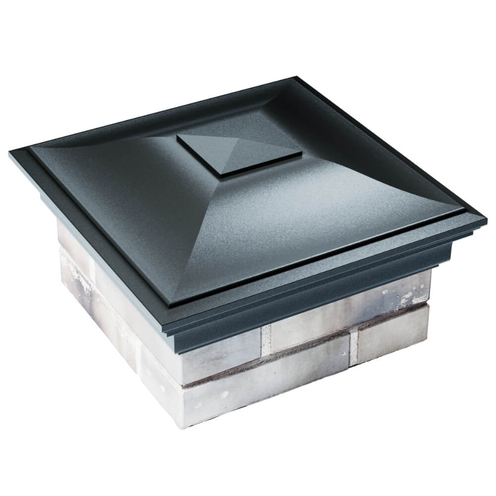 Колпак Zking Монблан Черный на столб 1.5х1.5 кирпича (385х385мм) в Слободском фото