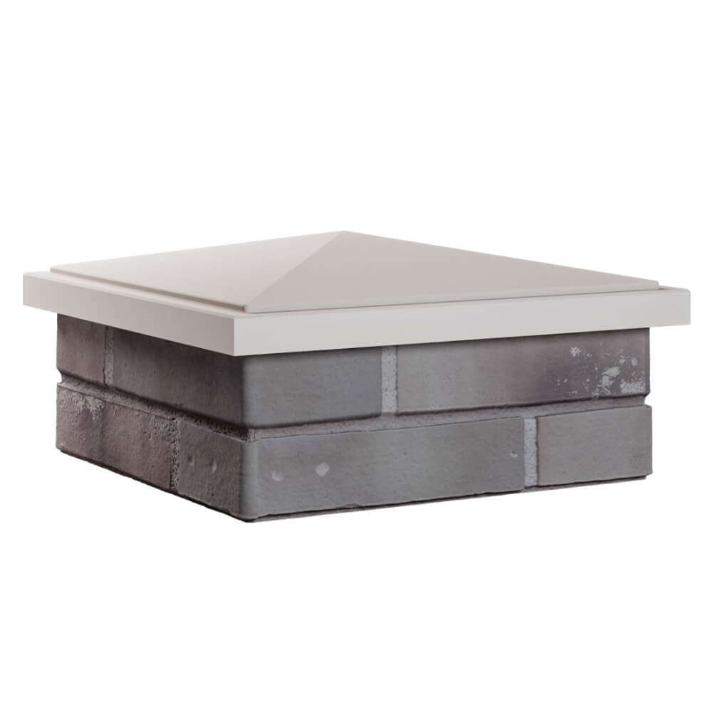 Колпак Zking БонаМоно Бежевый на столб 1.5х1.5 кирпича (385х385, 400х400мм) в Слободском фото