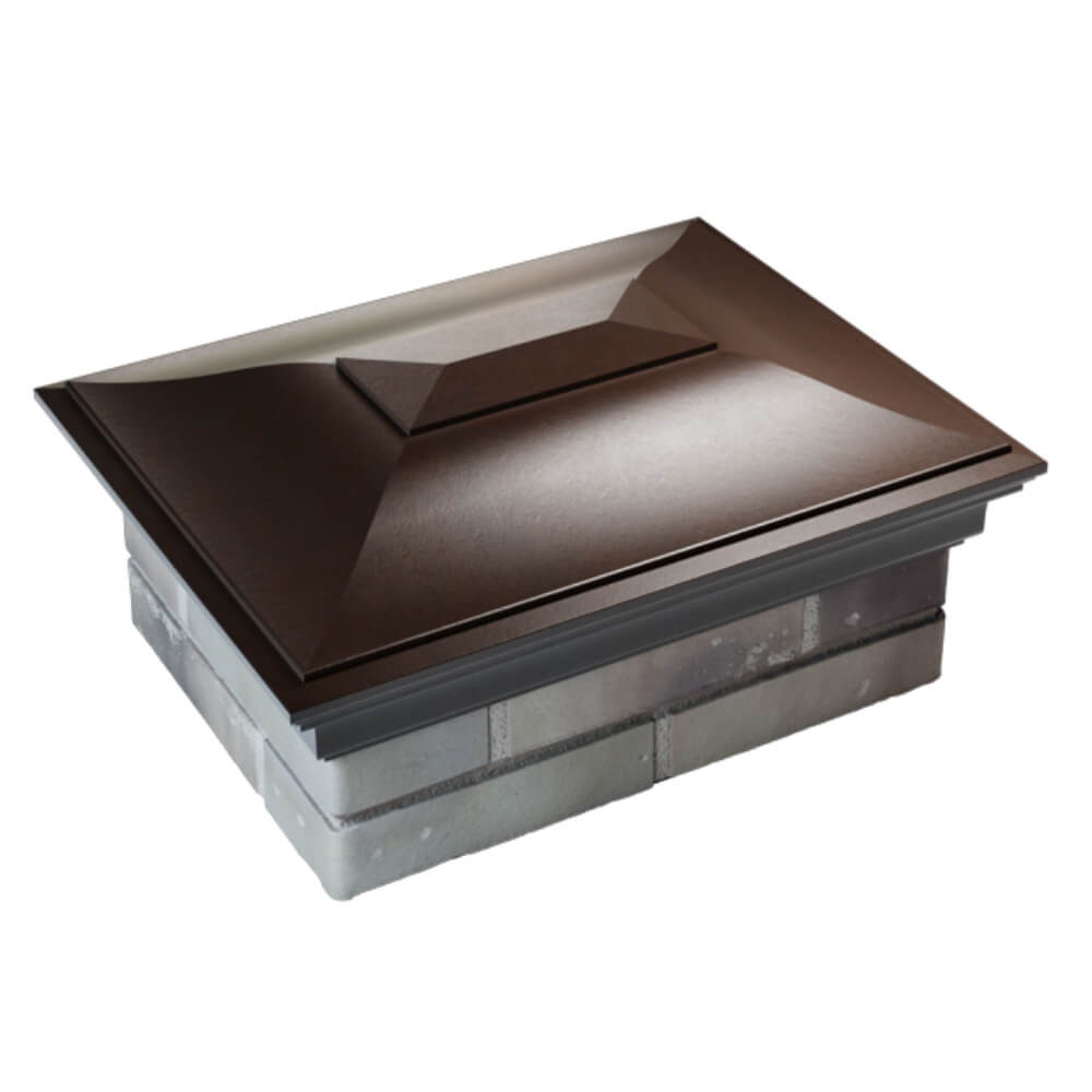 Колпак Zking Монблан Коричневый на столб 2х1.5 кирпича (515х385мм) Слободской фото