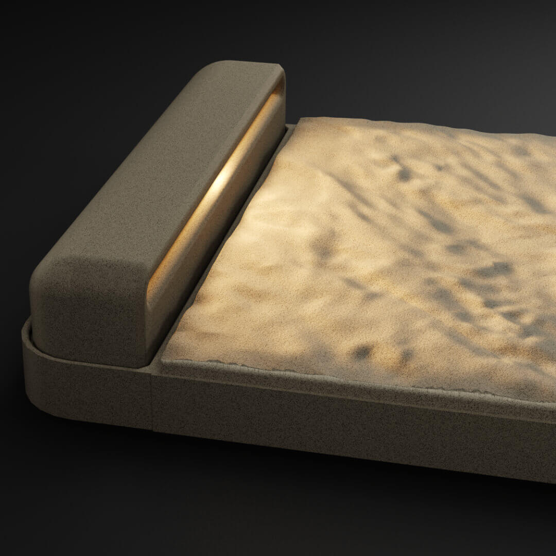 LED Светильник для шаговой плиты STONE Светлая Галька 330х75х98мм Слободской фото