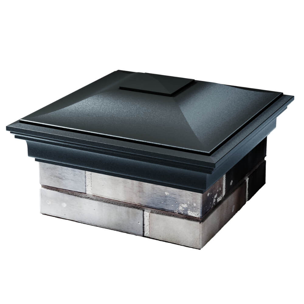 Колпак Zking Монблан Черный на столб 1.5х1.5 кирпича (385х385мм) в Слободском фото