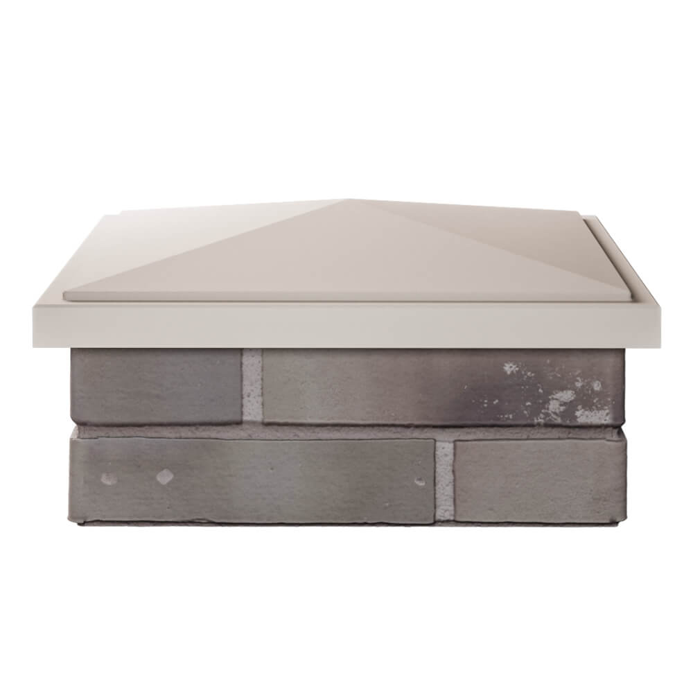 Колпак Zking БонаМоно Бежевый на столб 1.5х1.5 кирпича (385х385, 400х400мм) Слободской фото