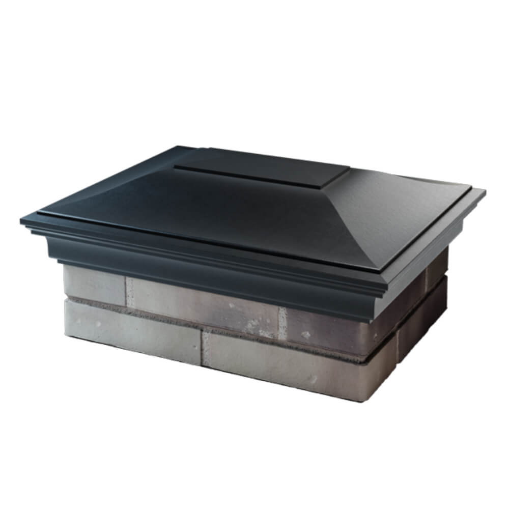 Колпак Zking Монблан Черный на столб 2х1.5 кирпича (515х385мм) в Слободском фото