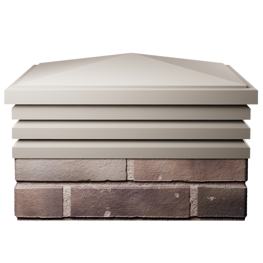 Колпак Zking Бона ХайТек Бежевый на столб 2х2 кирпича (513х513мм) Слободской фото