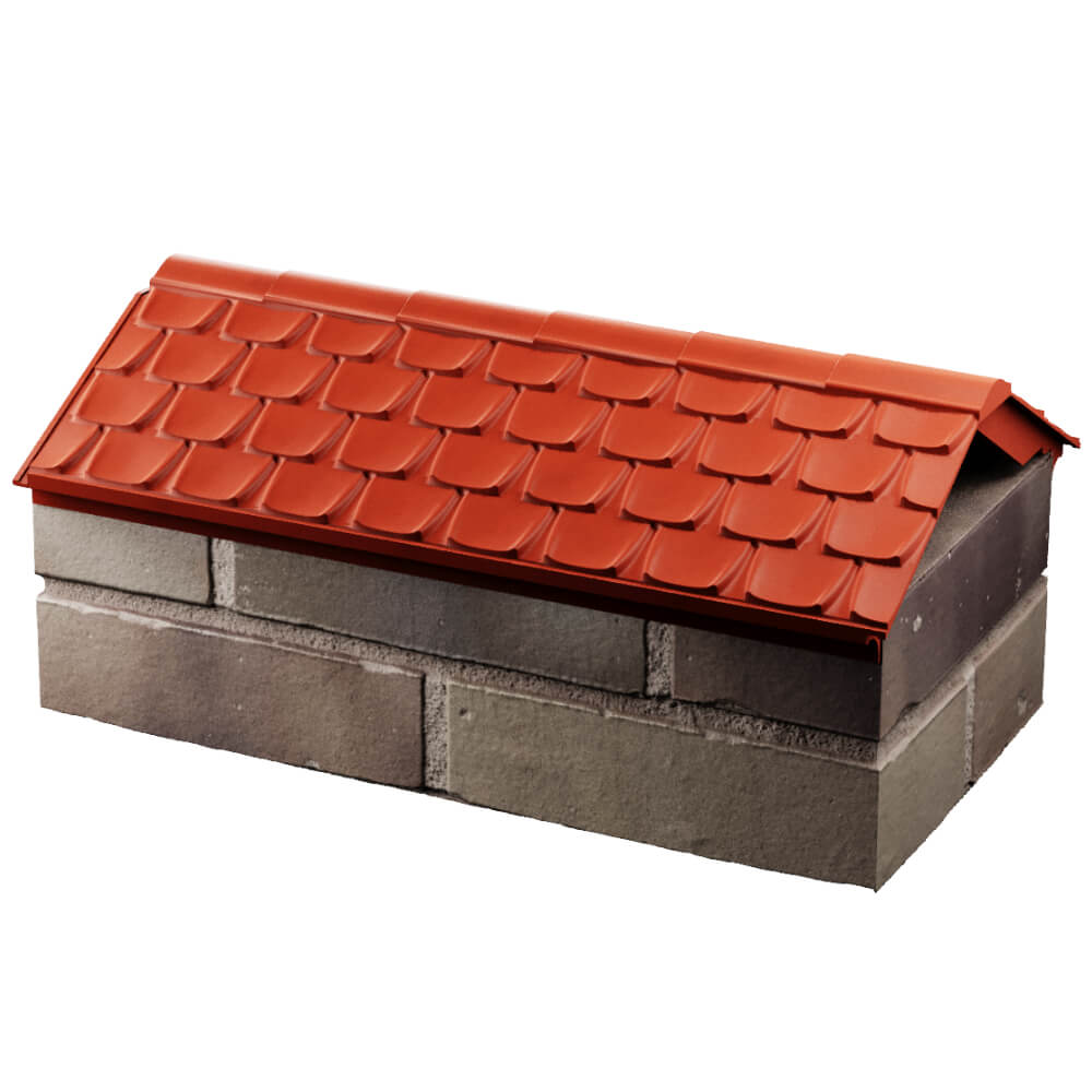 Парапет Zking Эльбрус Красный с посадкой на 1 кирпич (255мм) в Слободском фото