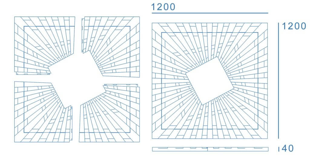 Приствольная решетка для дерева ZKING ATMOSPHERE 1.2х1.2м Бежевая в Слободском фото