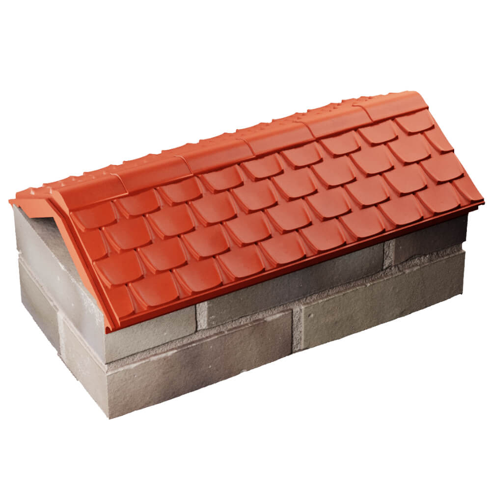 Парапет Zking Эльбрус Красный с посадкой на 1 кирпич (255мм) в Слободском фото
