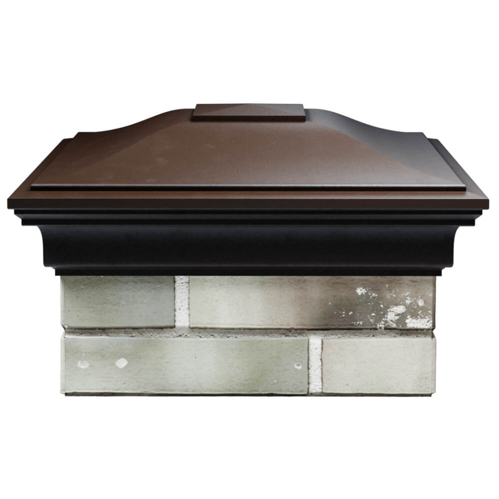 Колпак Zking Монблан Коричневый на столб 1.5х1.5 кирпича (385х385мм) Слободской фото