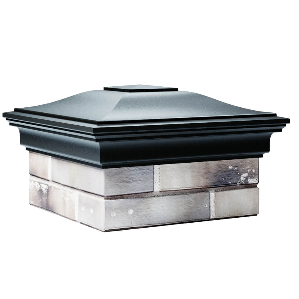 Колпак Zking Монблан Черный на столб 1.5х1.5 кирпича (385х385мм) в Слободском фото