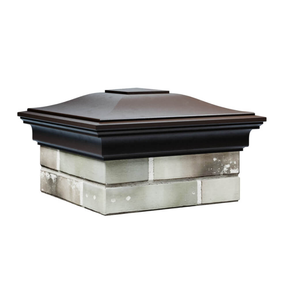 Колпак Zking Монблан Коричневый на столб 1.5х1.5 еврокирпича 0.7НФ (355х355мм) в Слободском фото