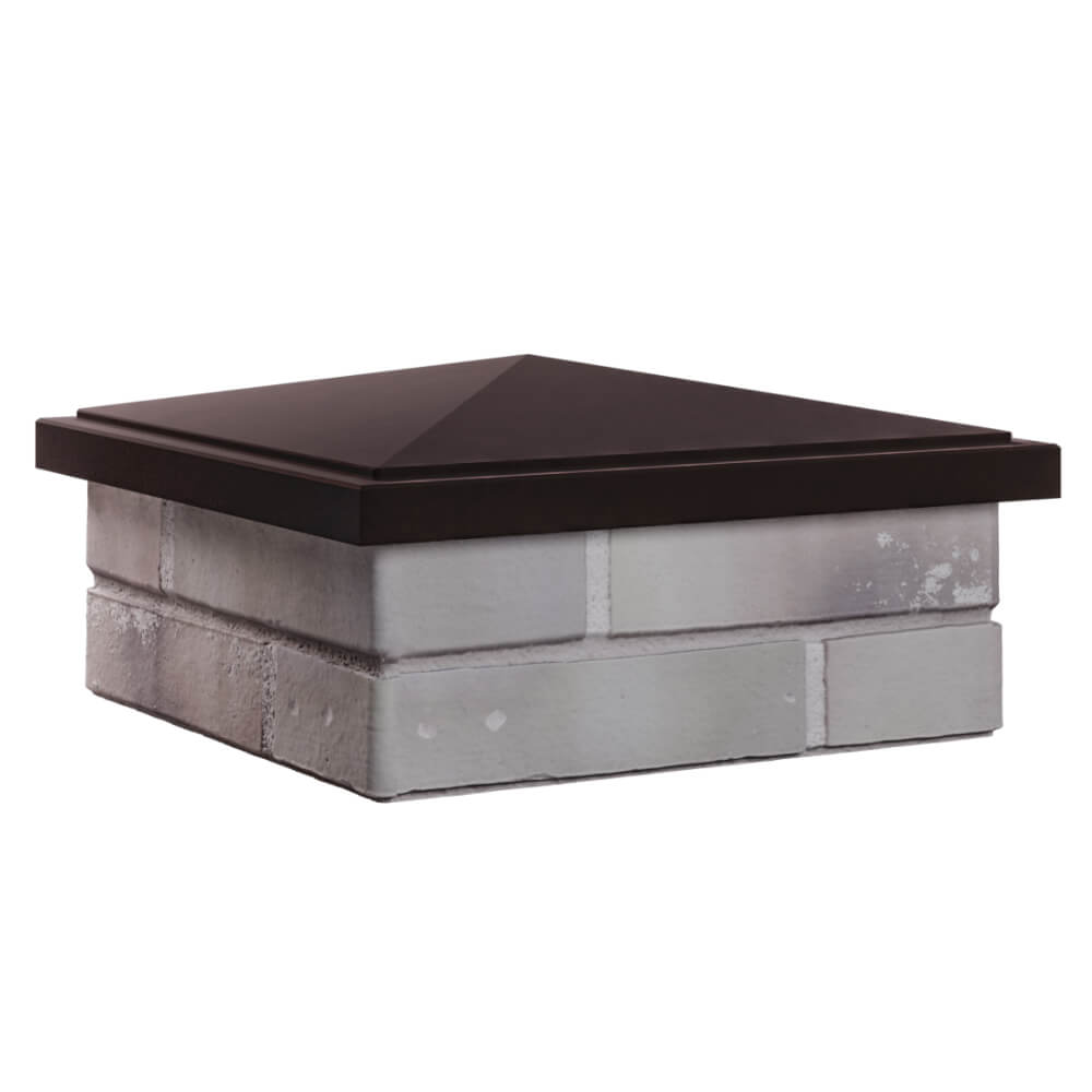 Колпак Zking БонаМоно Коричневый на столб 1.5х1.5 кирпича (385х385, 400х400мм) в Слободском фото