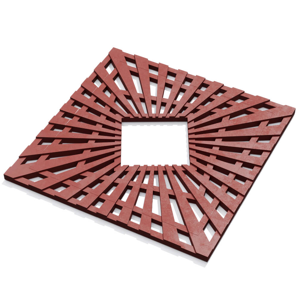 Приствольная решетка для дерева ZKING ATMOSPHERE 1.2х1.2м Красная в Слободском фото