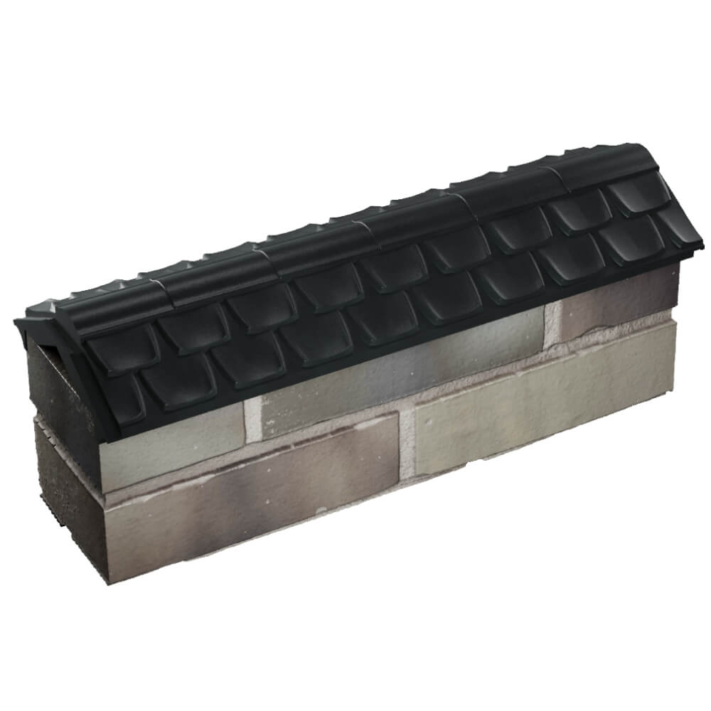 Парапет Zking Эльбрус Черный с посадкой на 0.5 кирпича (130мм) в Слободском фото