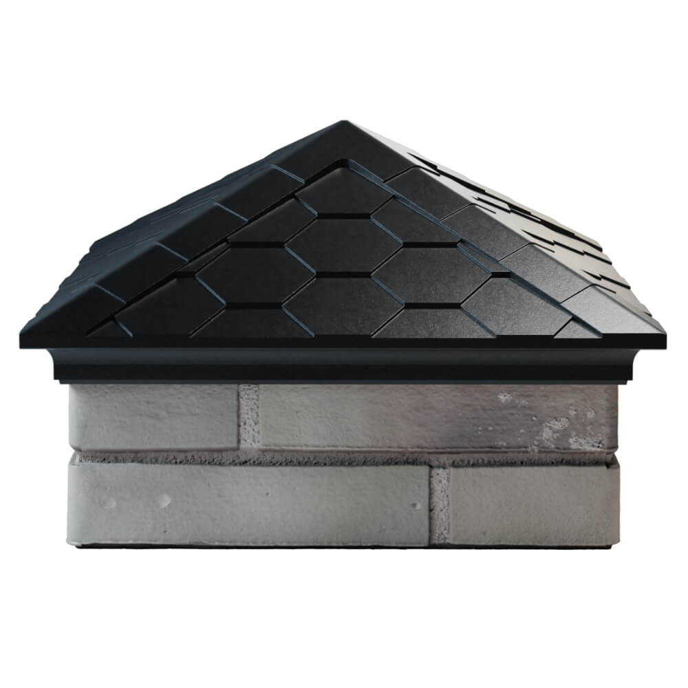 Колпак Zking Эверест Черный на столб 1.5х1.5 кирпича (390х390мм) Слободской фото