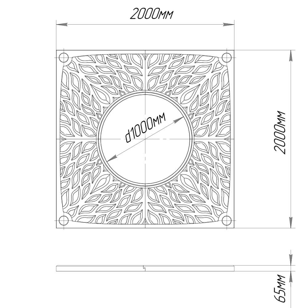 Приствольная решетка для дерева ZKING CRUST 2х2м Черная в Слободском фото